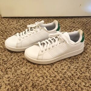 Adidas Advantage White & Green Women's Size 9 1/2